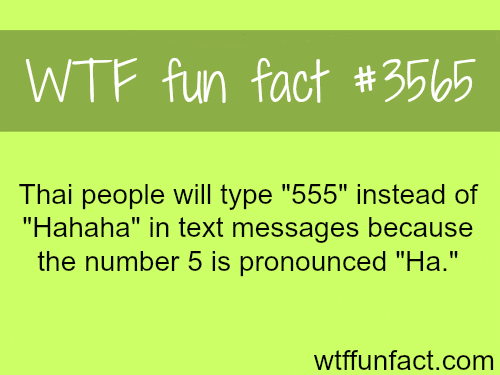 How Thai people laugh when texting - WTF fun facts