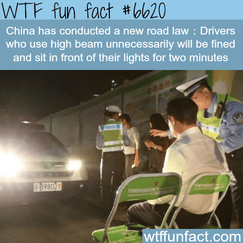 How the Chinese handle people who use high beam… - WTF fun facts