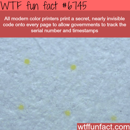How the government can track your printed papers - WTF fun fact