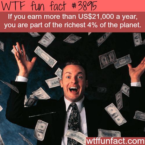 How to become one of the richest 4% of the world - WTF fun facts