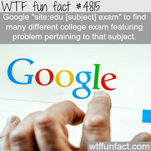 How to find exams for many colleges - WTF fun facts