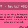 how to make yourself do better wtf fun fact