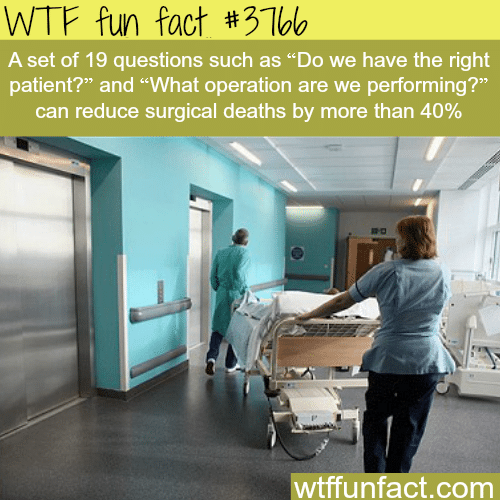 How to reduce surgical deaths by more than 40% - WTF fun facts