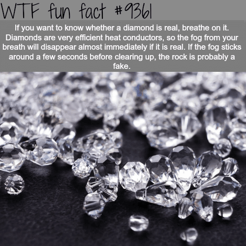 How to tell if a diamond is fake - WTF fun facts