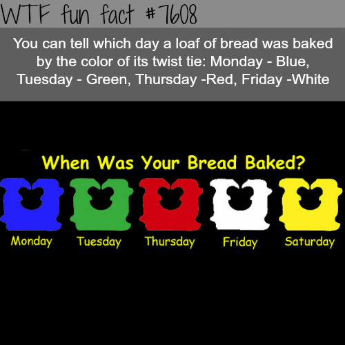 How to tell which day your bread was baked - WTF fun facts
