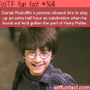 how young daniel radcliffe celebrated when he got the