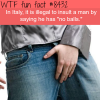 its illegal to say a man has no balls wtf fun