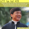 jackie chan cant get insurance for him and his