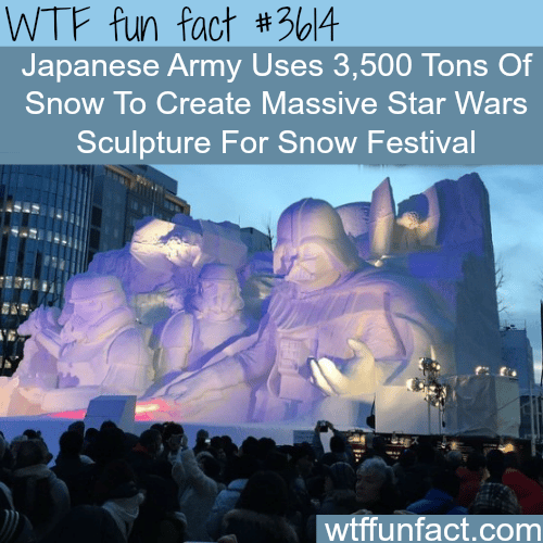 Japanese Army creates a huge Star Wars Sculpture  -  WTF fun facts