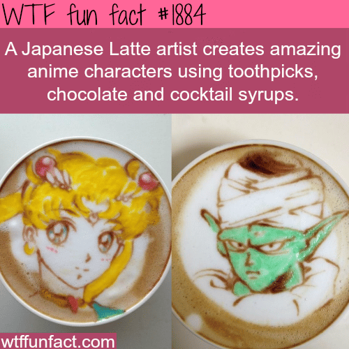 Japanese Latte artist creats anime…- WTF fun facts