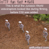 jurassic world velociraptors before cgi wtf fun