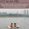 korean college students make a raft out of chips