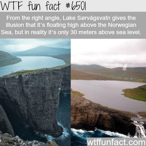 Lake Sørvágsvatn - WTF fun facts