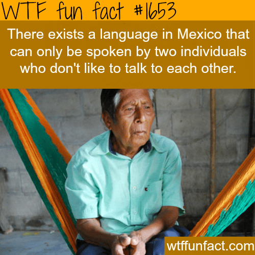 Language only spoken by two people - WTF fun facts