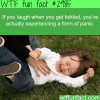 laughing when getting tickled