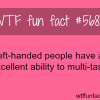 left handed people wtf fun fact