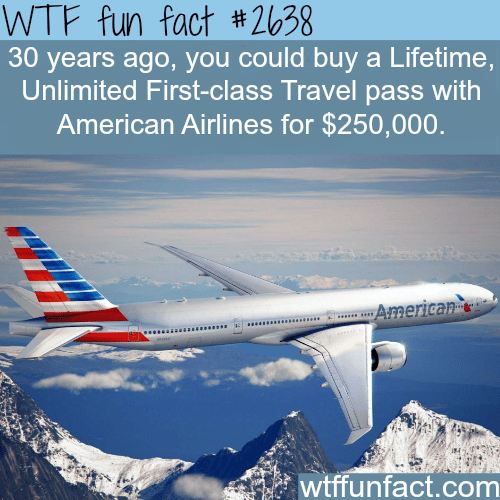 Lifetime Unlimited First-class travel pass - WTF fun facts