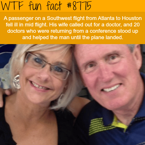 lucky passenger who fell ill on an airplane… - WTF fun facts