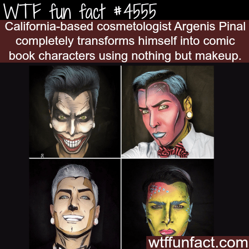 Make up artists transforms himself into comic book characters -   WTF fun facts