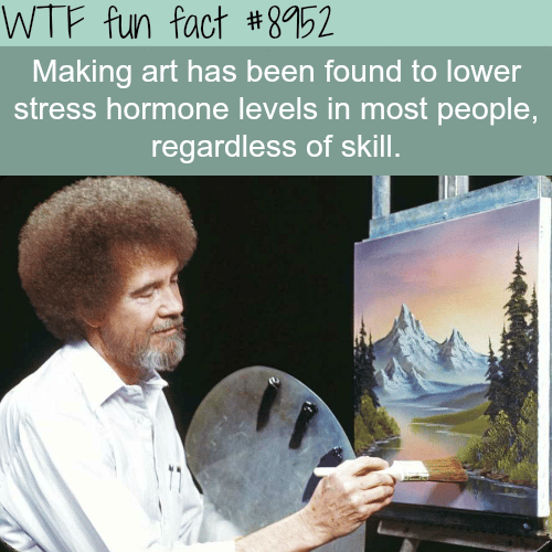 Making art can help with stress - WTF fun fact