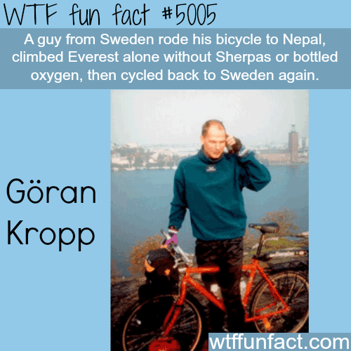 Man from Sweden rode his bicycle to Nepal and back again to Sweden - WTF fun facts