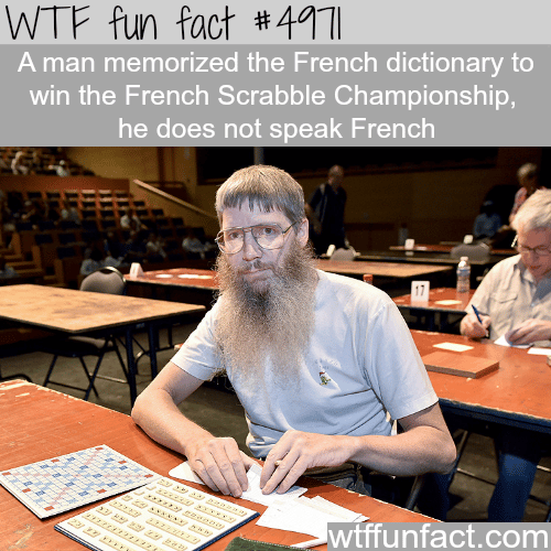 Man memorizes the whole French dictionary