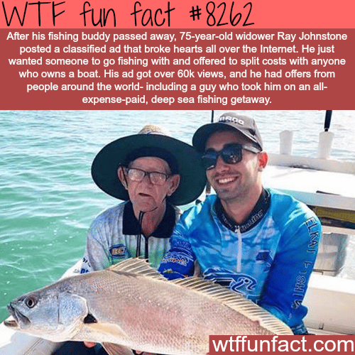 Man posts a heart breaking ad for a fishing buddy - WTF fun facts