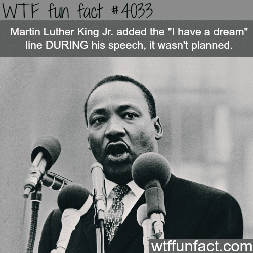 Martin Luther King Jr. Speech - WTF fun facts