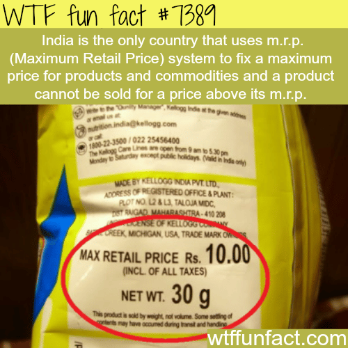 Maximum Retail Price - WTF fun facts