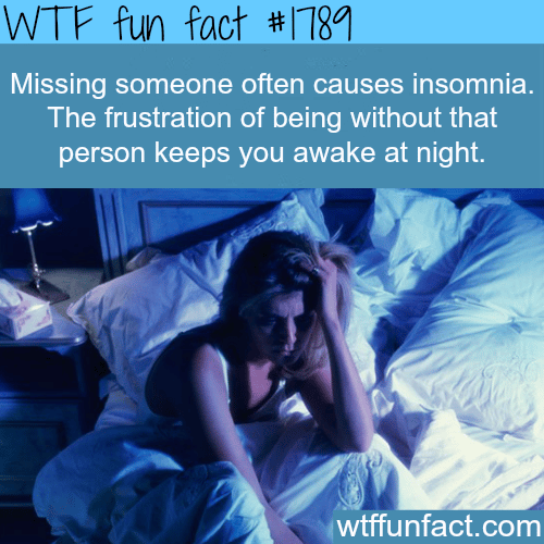 Missing someone often causes insomnia - WTF fun facts