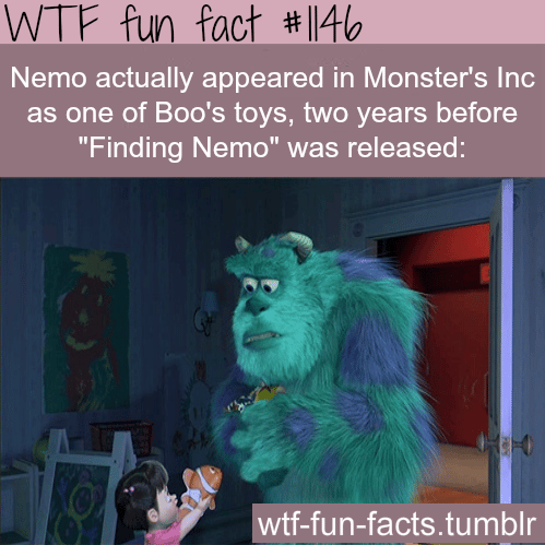 Nemo in Monsters Inc - Movies facts