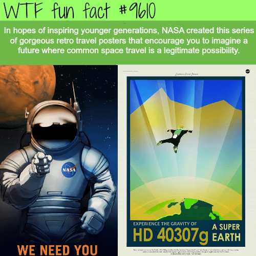NASA made these beautiful posters to encourage space travel - WTF fun fact