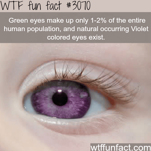 Natural Violet colored eyes -  WTF fun facts