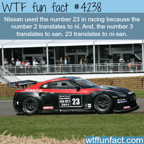 Nissan race cars number 23 -  WTF fun facts
