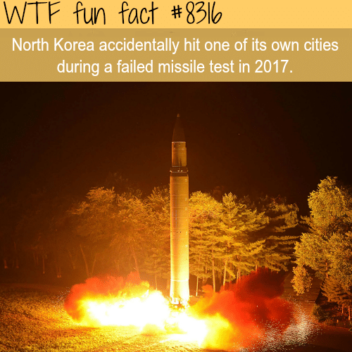North Korea accidentally hit it’s own city - WTF fun facts