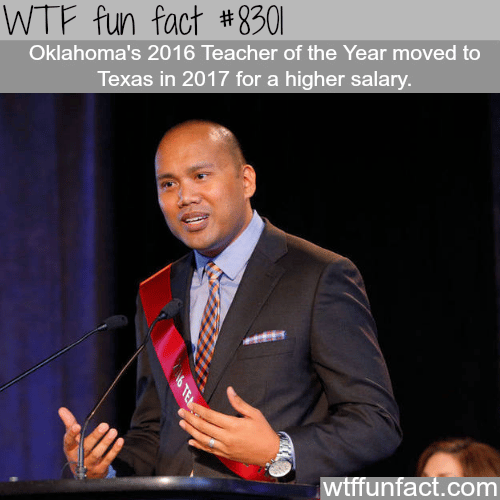 Oklahoma’s teacher of the year moves to Texas - WTF fun facts