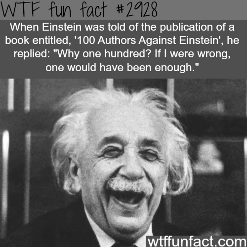 One hundred authurs againts Einstein -  WTF fun facts