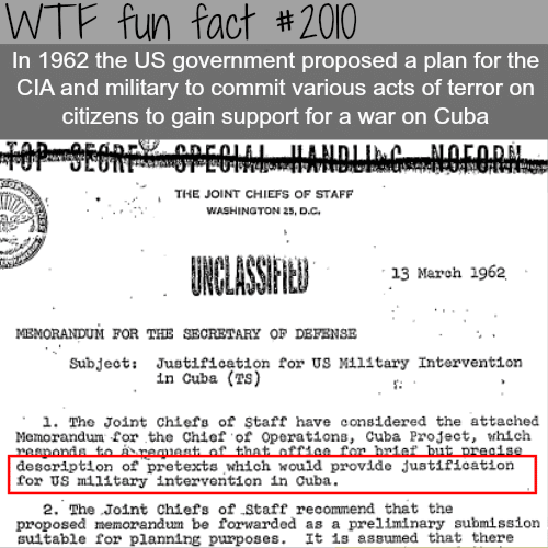 Operation Northwoods - WTF fun facts