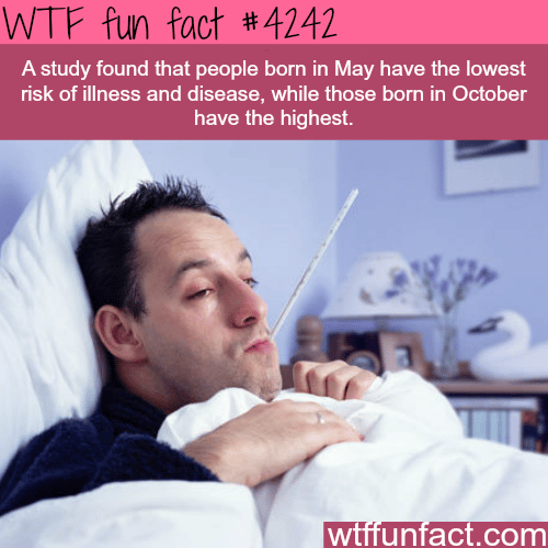 People born in October are more likely to get sick -  WTF fun facts