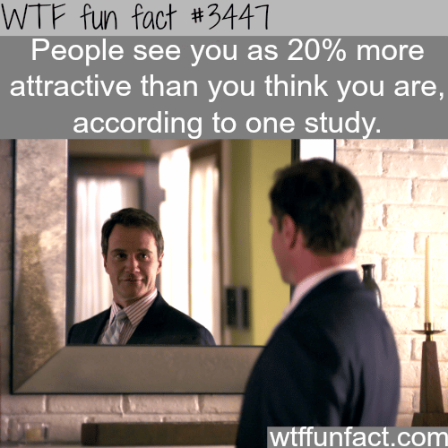 People see you as more attractive than you think -  WTF fun facts