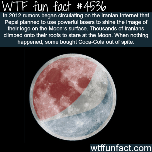 Pepsi’s logo on the moon -   WTF fun facts