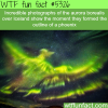 photograph of the aurora borealis forming a