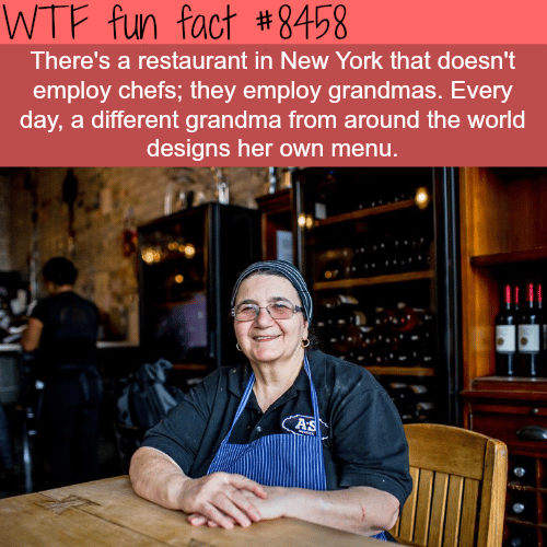 Restaurant in New York that only employs grandmas - WTF fun facts