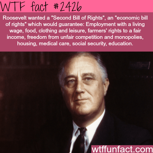 Roosevelt “Second Bill of Rights” - WTF fun facts
