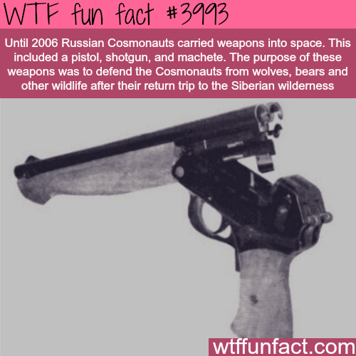 Russian Cosmonauts carry weapons with them into space - WTF fun facts