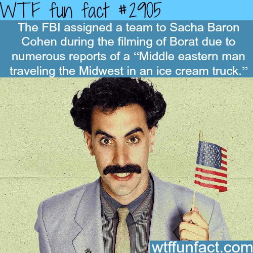 Sacha Baron Cohen as Borat -  WTF fun facts