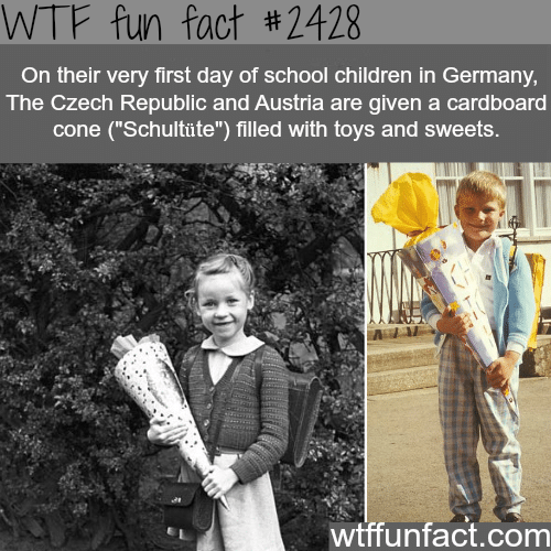 Schultute - cardboard cone filled with toys and sweets - WTF fun facts