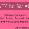 shakira can speak english arabic spanish