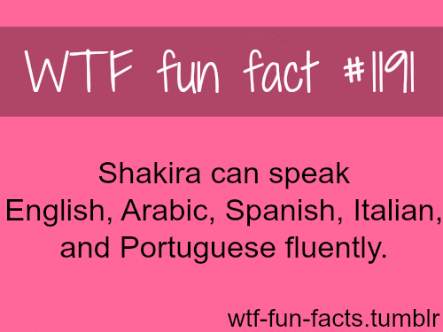 Shakira can speak English