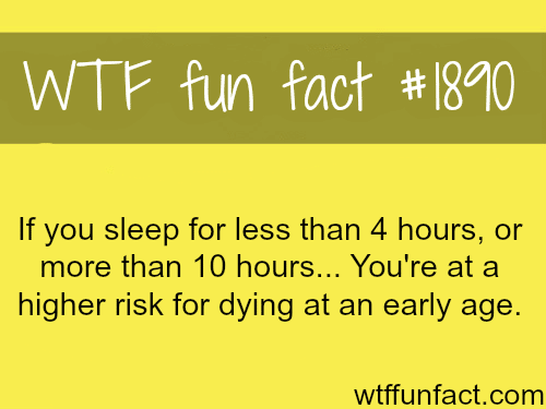 Sleep and health facts -  WTF fun facts